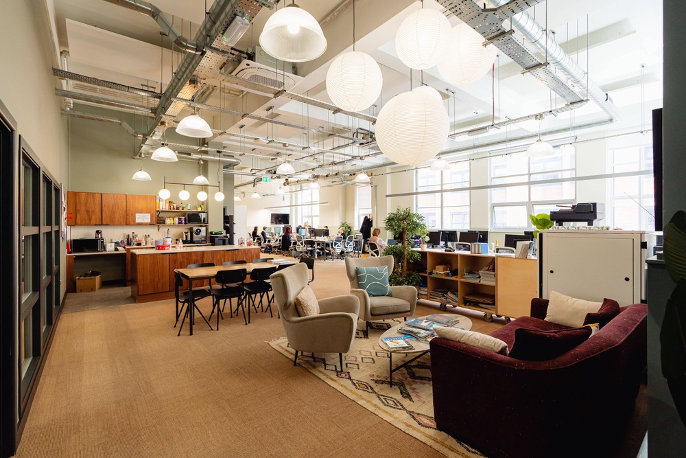 THIS Workspace modern interior with collaborative workspace